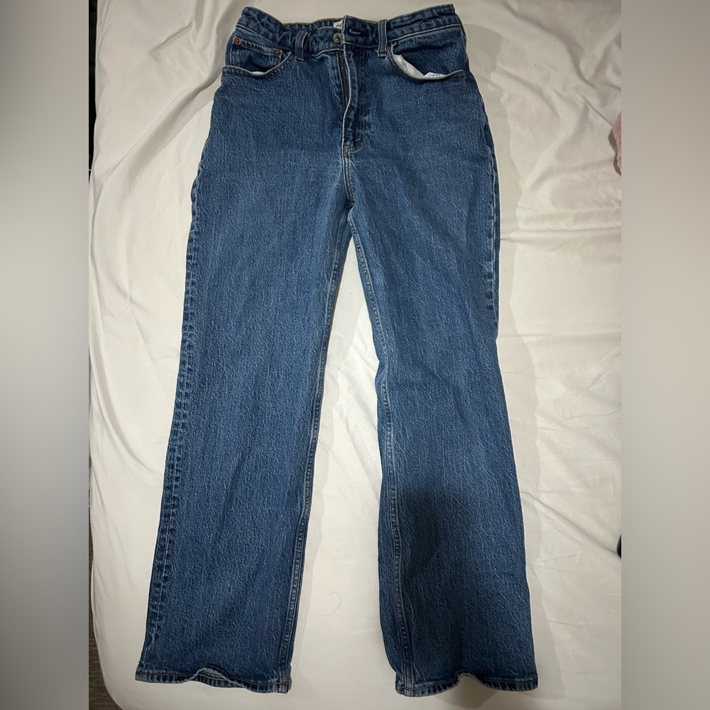 Abercrombie & Fitch Women's Straight Leg Blue Jeans